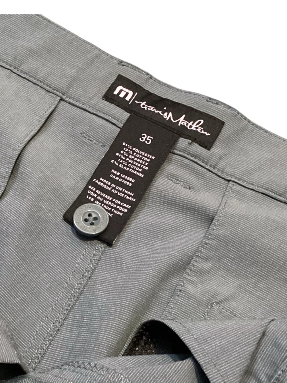 Travis Mathew Beck Shorts Balsam Green Grey Jade Size 35‎ Stretch Golf 1MM208 - Picture 4 of 9